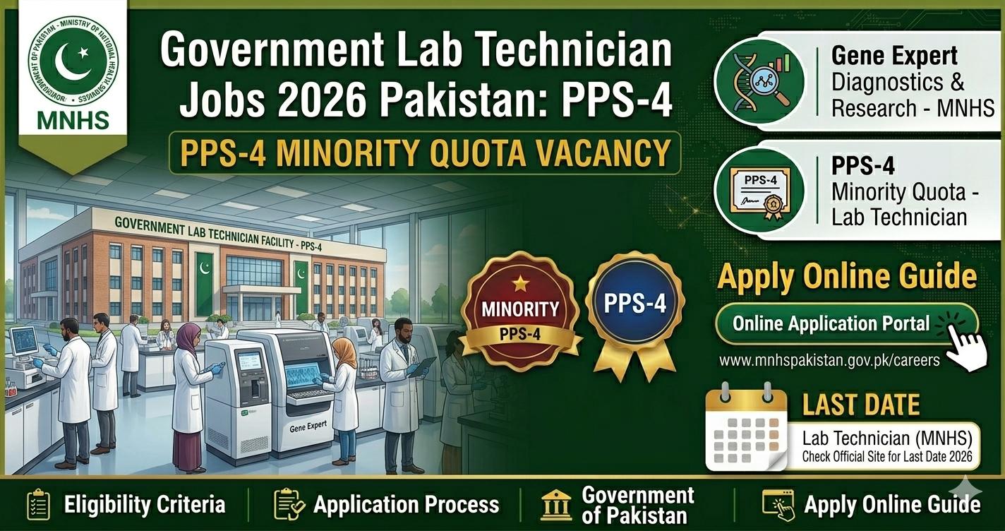 Government Lab Technician Jobs 2026 Pakistan – Gene Expert Sites (PPS-4) at Ministry of National Health Services Pakistan