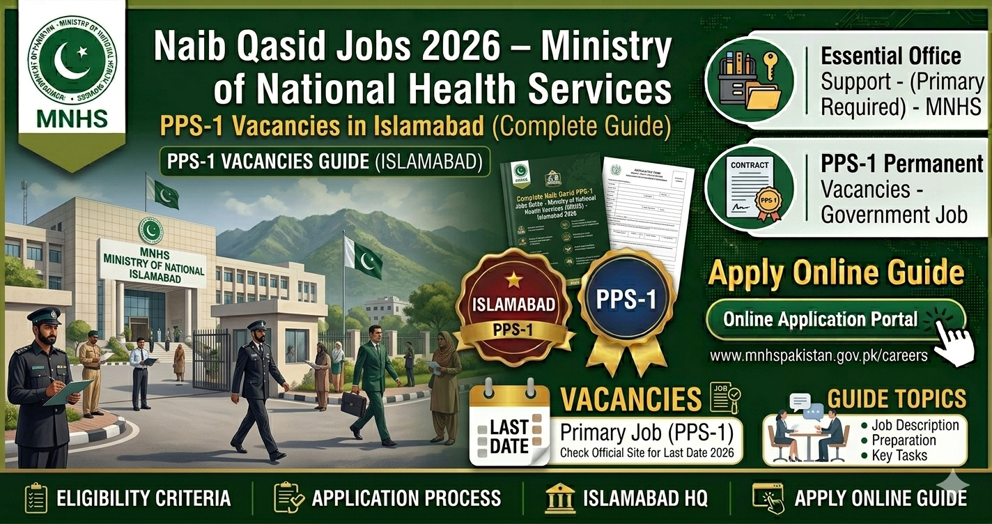 Naib Qasid Jobs 2026 – Ministry of National Health Services PPS-1 Vacancies in Islamabad (Complete Guide)