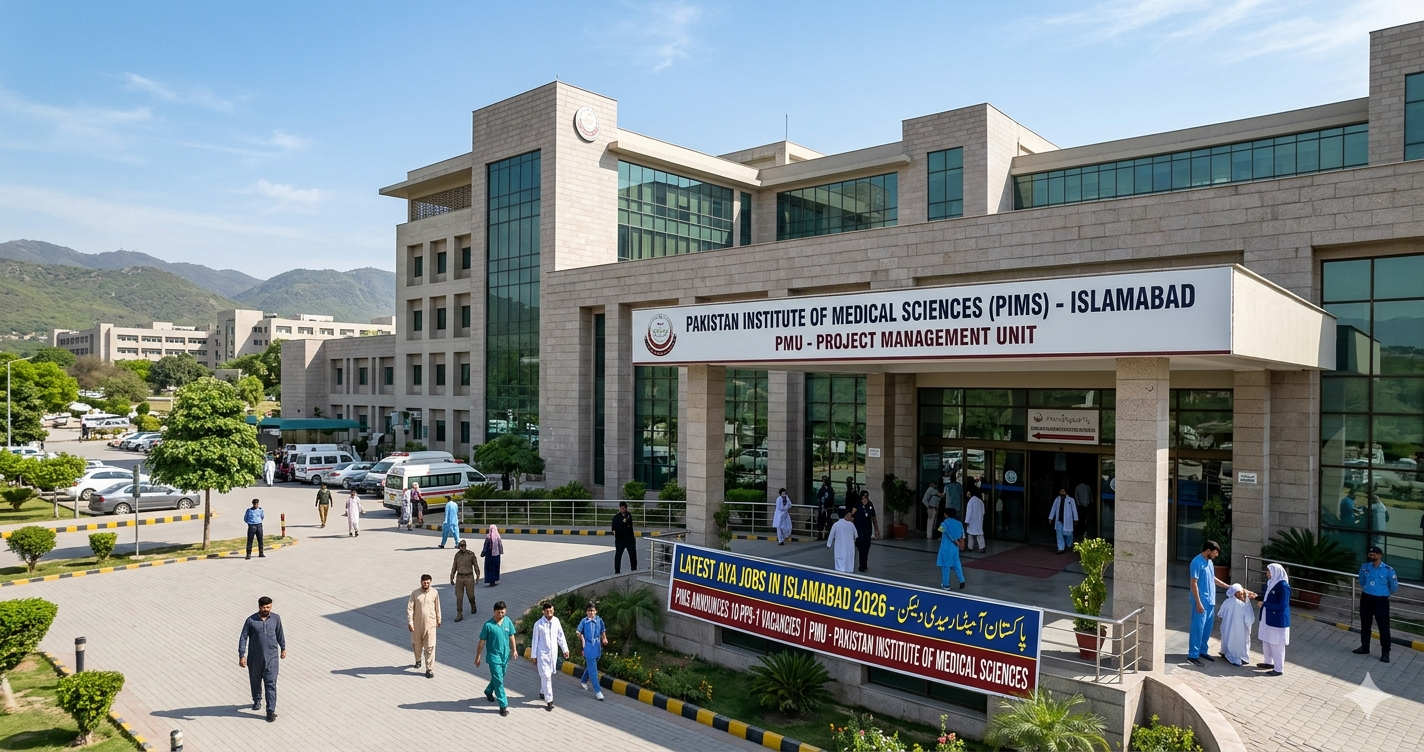 Latest Aya Jobs in Islamabad 2026 PMU– Pakistan Institute of Medical Sciences Announces 10 PPS-1 Vacancies