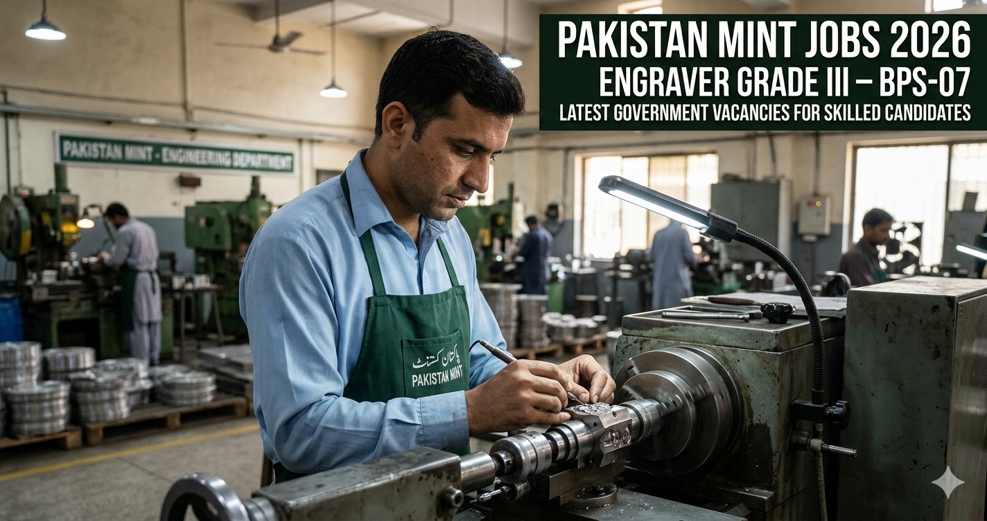 Pakistan Mint Jobs 2026 Engraver Grade III – BPS-07 Latest Government Vacancies for Skilled Candidates