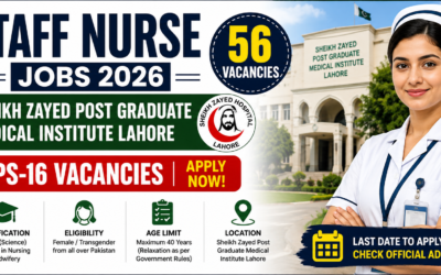 Staff Nurse Jobs 2026 Pakistan at Sheikh Zayed Post Graduate Medical Institute Lahore – 56 BPS-16 Vacancies (Complete Guide)