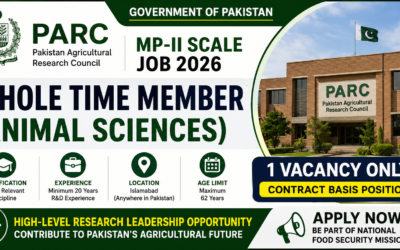 Government of Pakistan PARC MP-II Job 2026 Whole Time Member (Animal Sciences) Job 2026 – Complete Details, Eligibility, and Application Guide