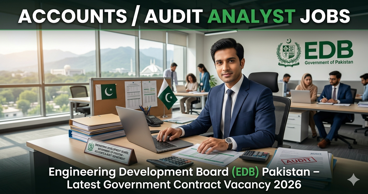 Accounts / Audit Analyst Jobs in Engineering Development Board Jobs 2026(EDB) Pakistan – Latest Government Contract Vacancy