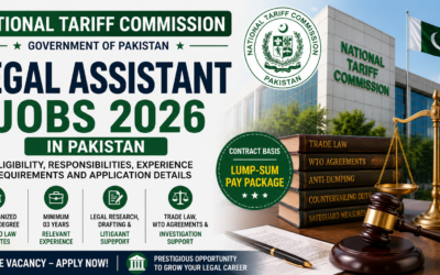 National Tariff Commission Jobs 2026 As a Legal Assistant in Pakistan: Eligibility, Responsibilities, Experience Requirements and Application Details
