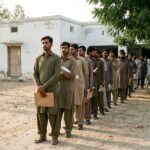 Young Pakistani candidates queuing with documents ahead of Punjab Police Jobs 2026 – Online Apply